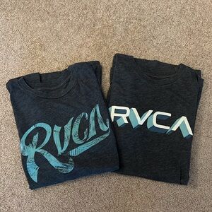 Two mens RVCA vintage dye t shirts